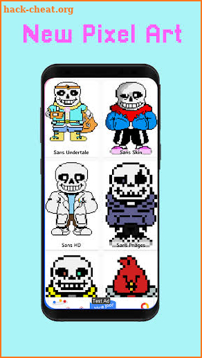 Sans Undertale Color By Number - Paint Coloring screenshot