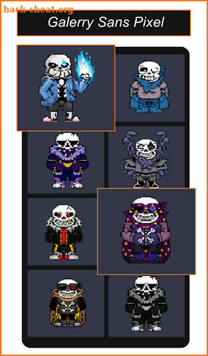 Sans Undertale Pixel Art Color By Number screenshot