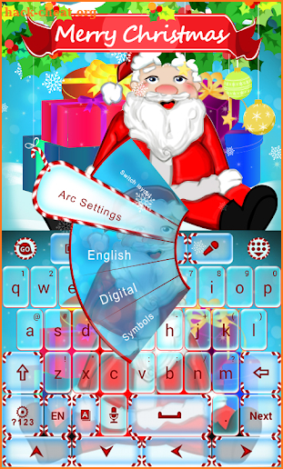 Santa Emoji GO Keyboard Theme screenshot