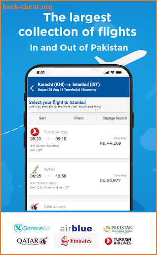 Sasta Ticket - PIA, Serene Air, Airblue Flights screenshot