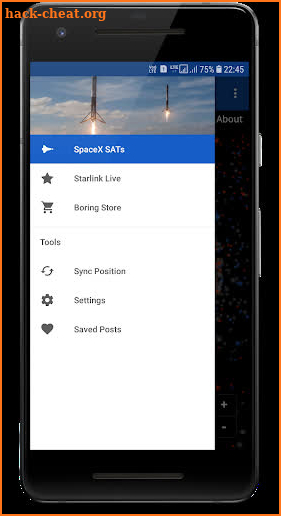 Satellite live Position- Starman,Starlink,Falcons screenshot