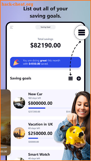Savings Goal: Piggy Bank screenshot