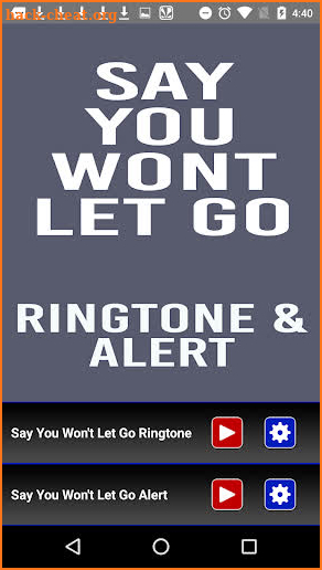 Say You Wont Let Go Ringtone screenshot