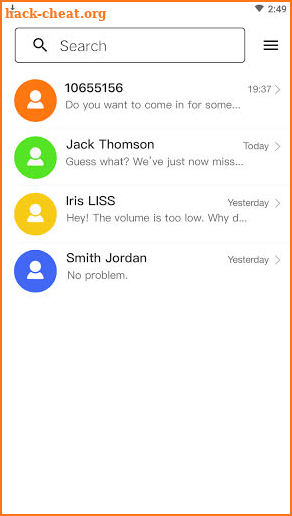 Saying Message screenshot