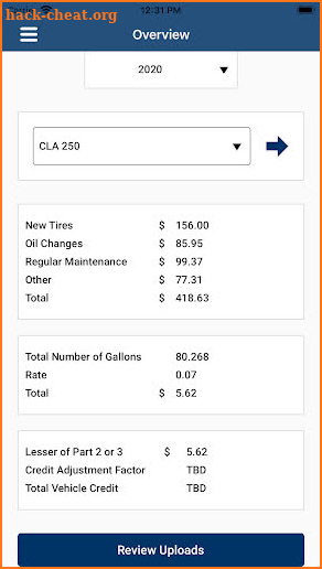 SC Gas Tax Credit App screenshot