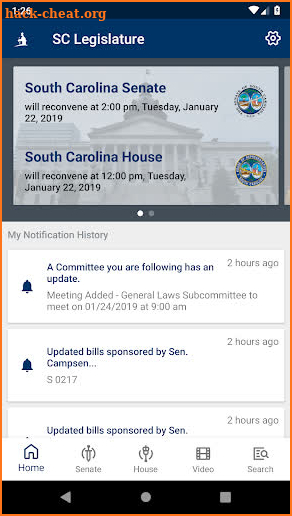 SC Legislature screenshot