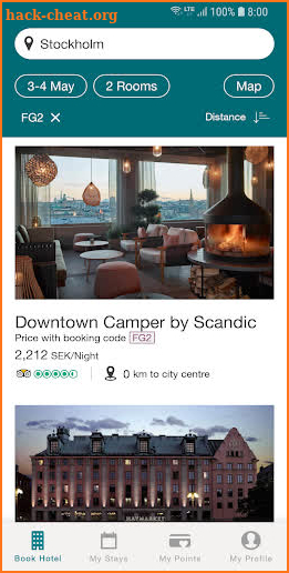 Scandic Hotels screenshot