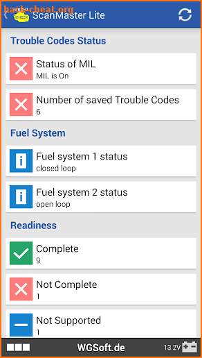 ScanMaster for ELM327 OBD-2 ScanTool screenshot