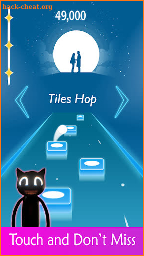 Scary Cartoon cat Hop tiles screenshot