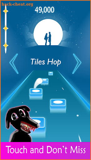 Scary cartoon dog Hop tiles screenshot