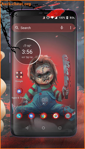 Scary Doll Halloween Theme - Wallpapers and Icons screenshot