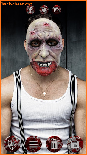 Scary Face Masks - Halloween Makeup Stickers screenshot