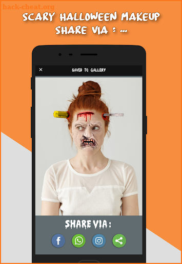 Scary Halloween Makeup Photo Editor screenshot