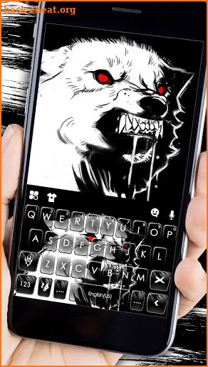 Scary Rabid Wolf Keyboard Theme screenshot