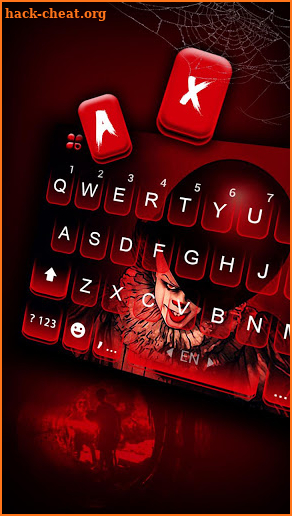 Scary Red Clown Keyboard Theme screenshot