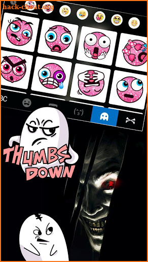 Scary Smile Face Keyboard Background screenshot