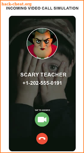 scary teacher fake call simulation screenshot