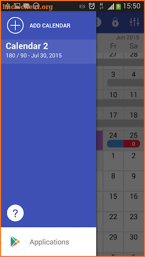 Schengen calculator screenshot