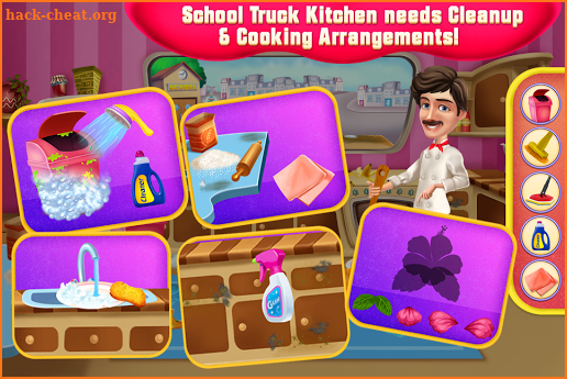 School Food Truck Cooking and Cleaning screenshot