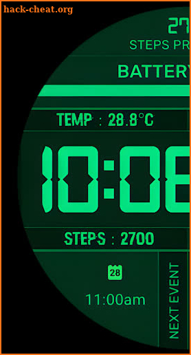 Sci-Fi Digital Watch Face screenshot