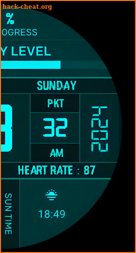 Sci-Fi Digital Watch Face screenshot