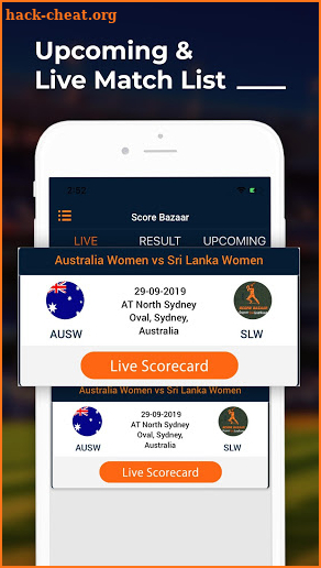 Score Bazaar - Cricket Live Line Score screenshot