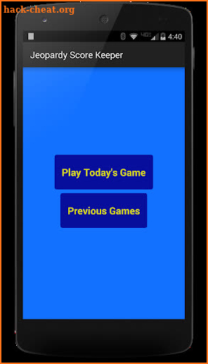 Score Keeper for Jeopardy screenshot