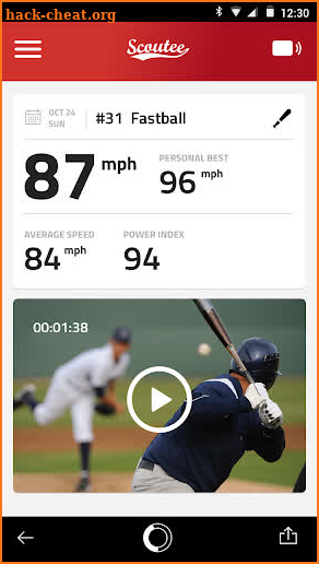 SCOUTEE Baseball Radar Gun screenshot