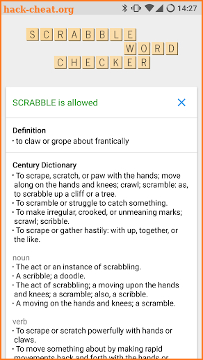 SCRABBLE Word Checker screenshot