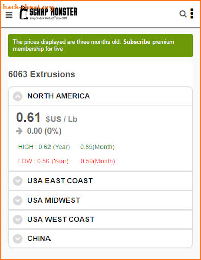 ScrapMonster Scrap Prices screenshot