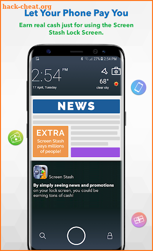 Screen Stash - Lock Screen Cash screenshot