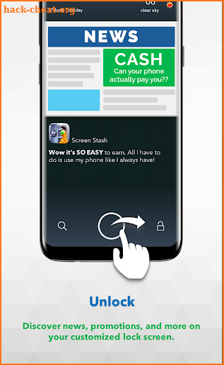 Screen Stash - Lock Screen Cash screenshot