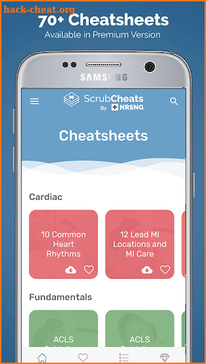 ScrubCheats - Nursing & NCLEX Cheatsheets by NRSNG screenshot