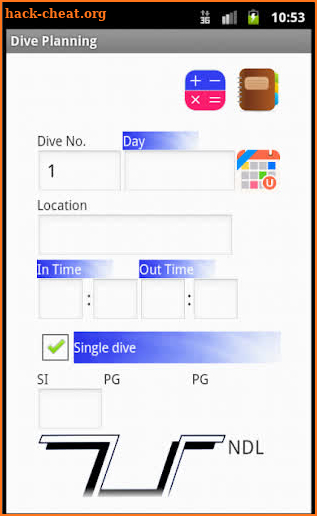 scuba diving Dive Planner screenshot