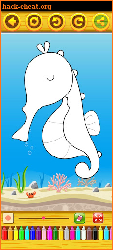 Sea animal coloring screenshot