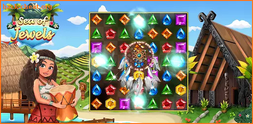 Sea of Jewels : Aloha ! Match3 puzzle screenshot