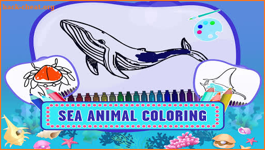 Sea World Animal Kids Games - Name Puzzle Coloring screenshot