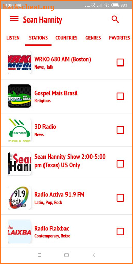 Sean Hannity Radio Show screenshot