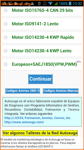 SEAT diagnosis Motor, Airbag, Cuadro, ABS/ESP... screenshot