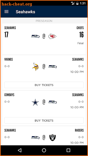 Seattle Seahawks Mobile screenshot