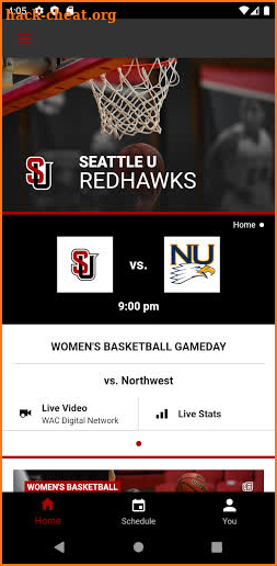 Seattle U Athletics screenshot