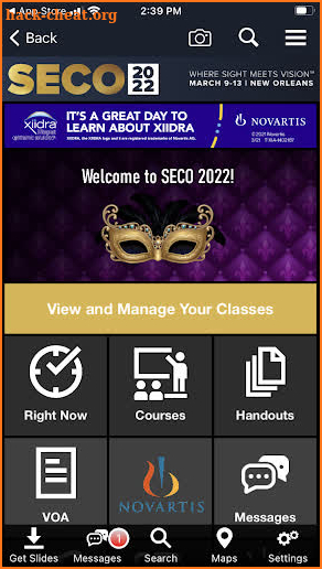 SECO International Events screenshot