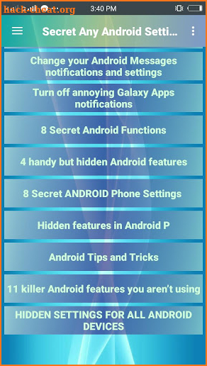 Secret Any Android Settings screenshot