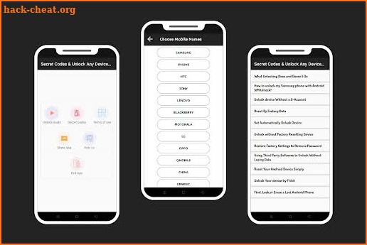 Secret Codes &Unlock any device Guide screenshot
