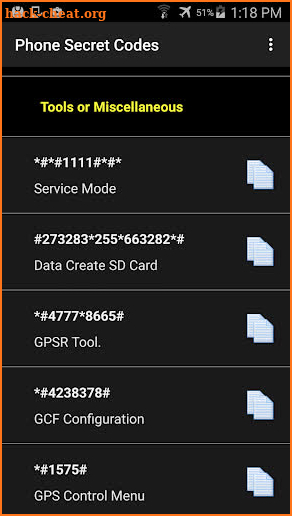 Secret Codes for Phones screenshot