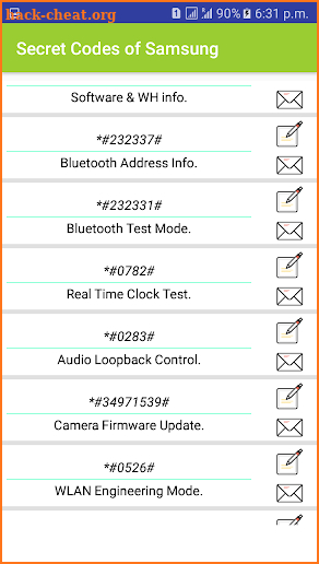 Secret Codes of Samsung Free: screenshot