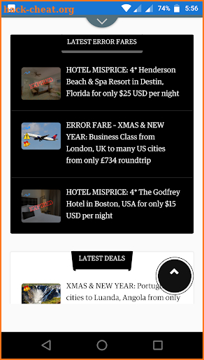 Secret Flying Cheap Flight Deals screenshot