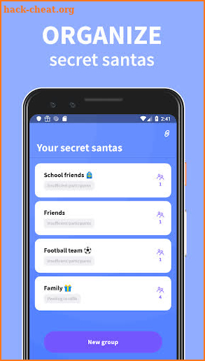 Secret Santa 22: Free gift exchange generator screenshot