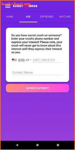 SecretCrush - A secret way to propose your love screenshot