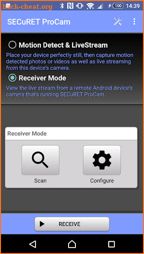 SECuRET ProCam screenshot